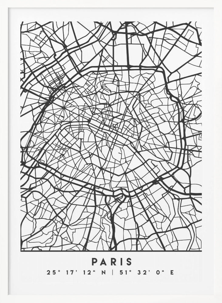 Black Maps 64 - Poster / Art Print