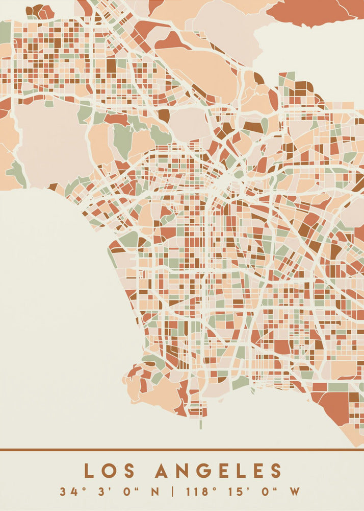 Black Maps Earth Tones 42 - Poster / Art Print