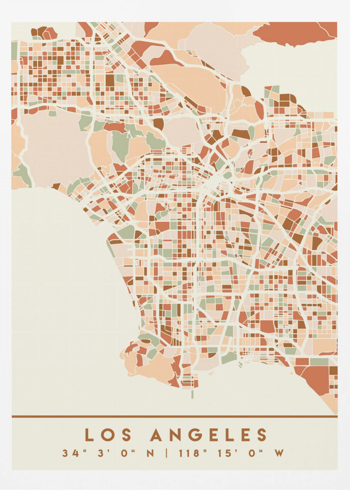 Black Maps Earth Tones 42 - Poster / Art Print