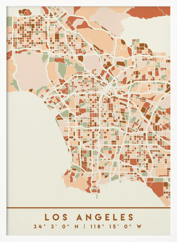 Black Maps Earth Tones 42 - Poster / Art Print