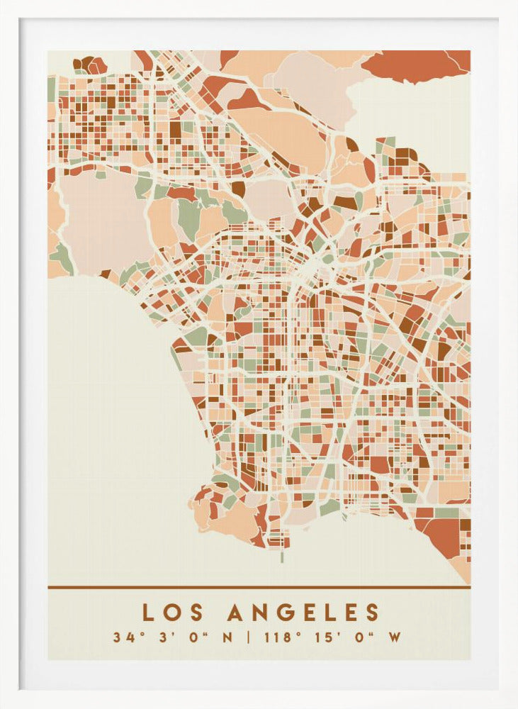Black Maps Earth Tones 42 - Poster / Art Print