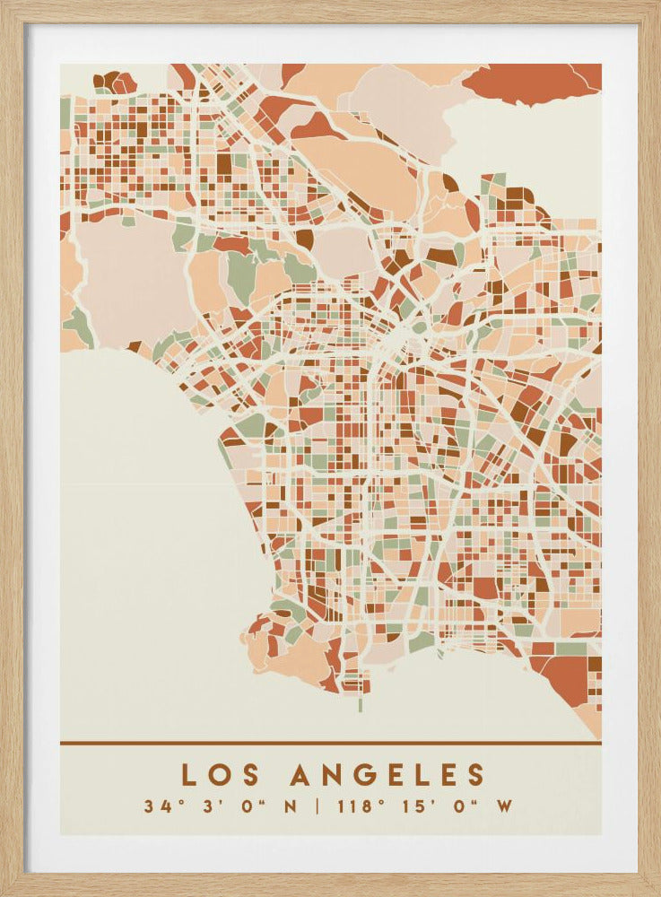 Black Maps Earth Tones 42 - Poster / Art Print