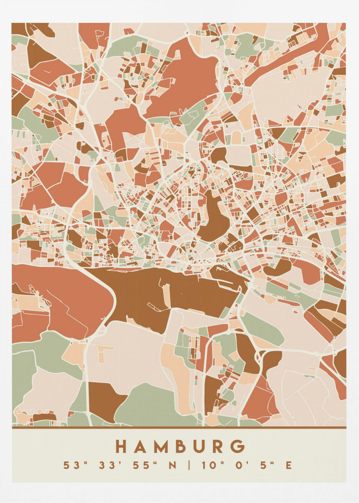Black Maps Earth Tones 31 - Poster / Art Print