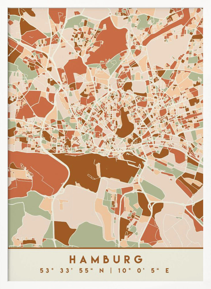 Black Maps Earth Tones 31 - Poster / Art Print
