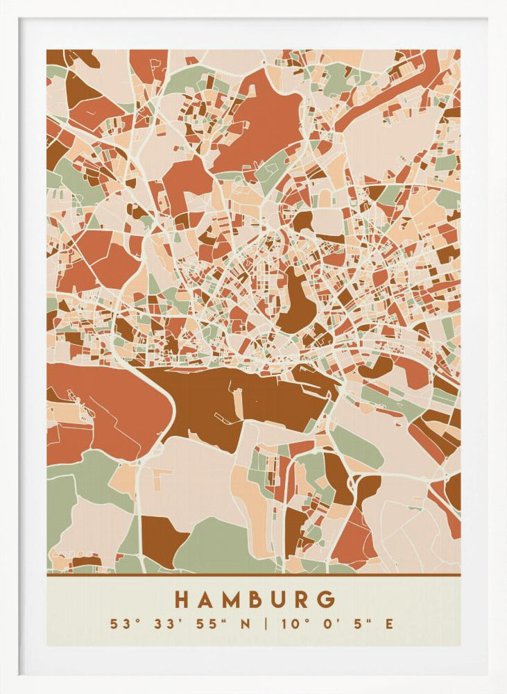 Black Maps Earth Tones 31 - Poster / Art Print