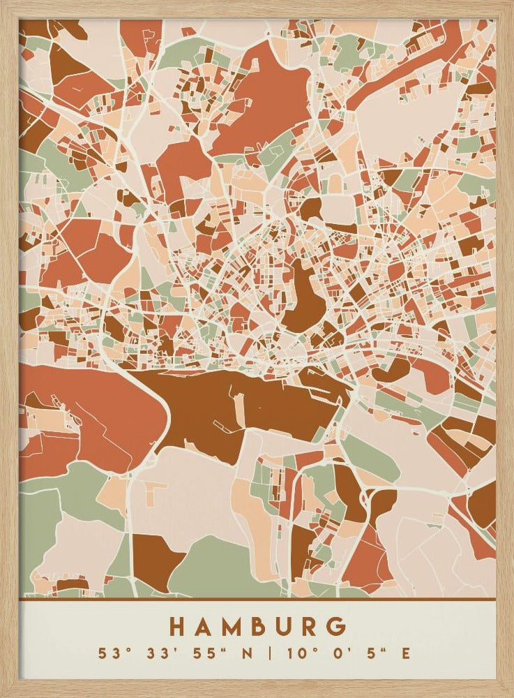 Black Maps Earth Tones 31 - Poster / Art Print