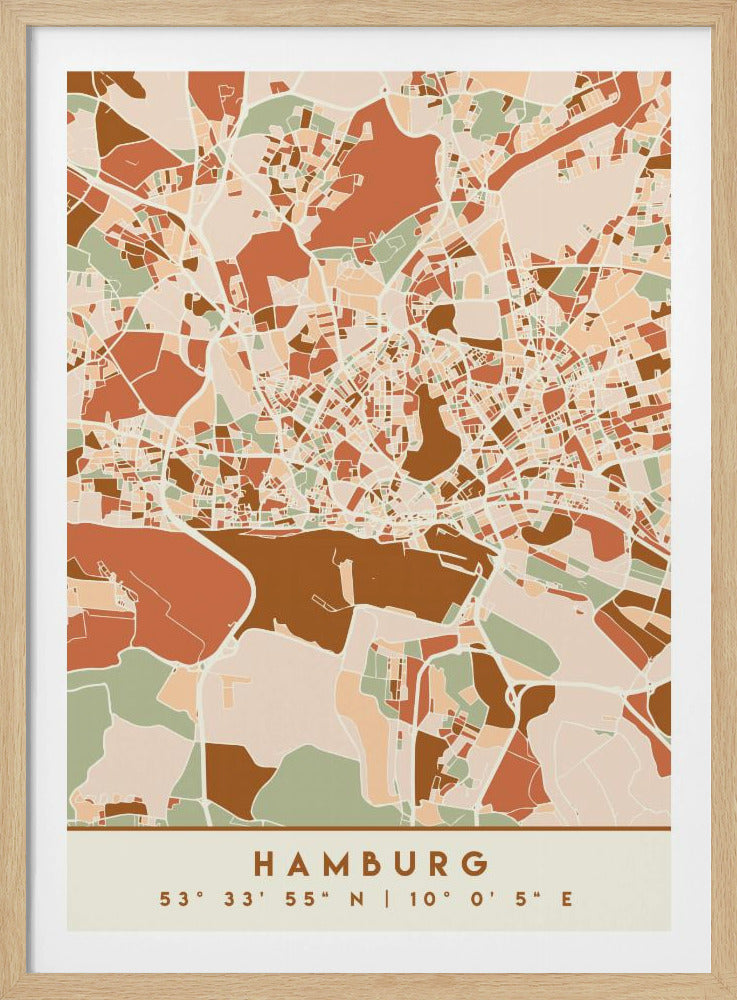 Black Maps Earth Tones 31 - Poster / Art Print