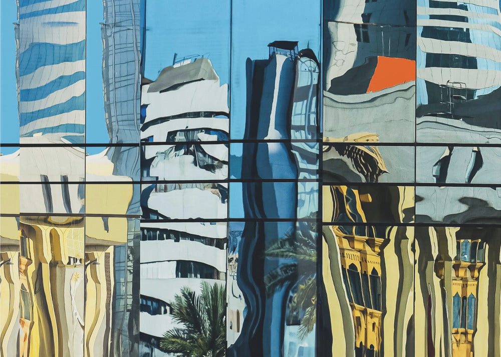 Reflections in glass - Dubai - Poster / Art Print