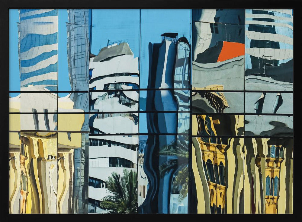 Reflections in glass - Dubai - Poster / Art Print