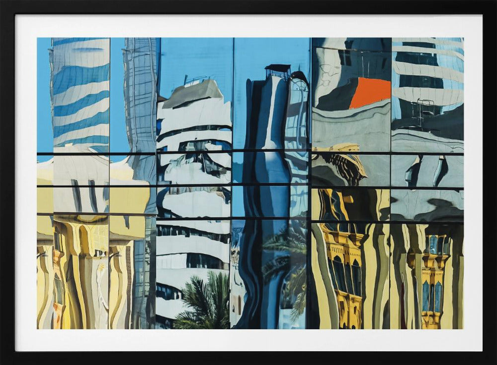 Reflections in glass - Dubai - Poster / Art Print