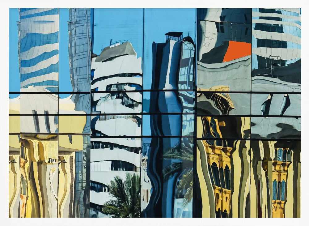 Reflections in glass - Dubai - Poster / Art Print