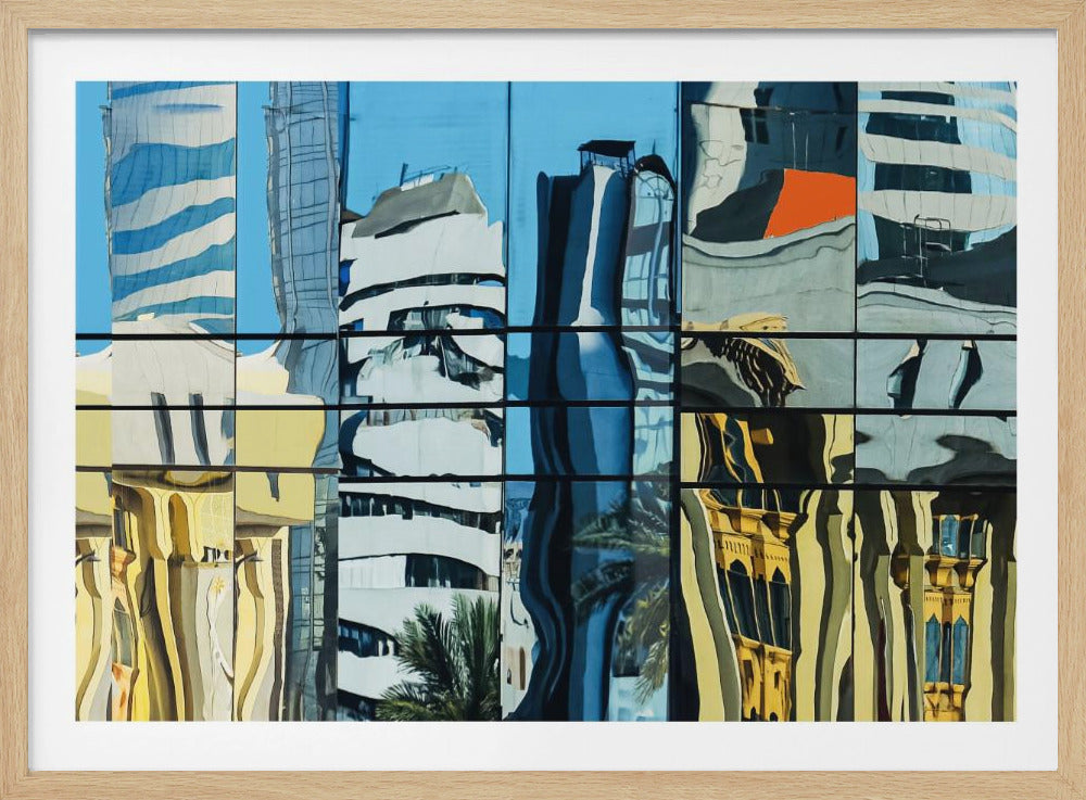 Reflections in glass - Dubai - Poster / Art Print