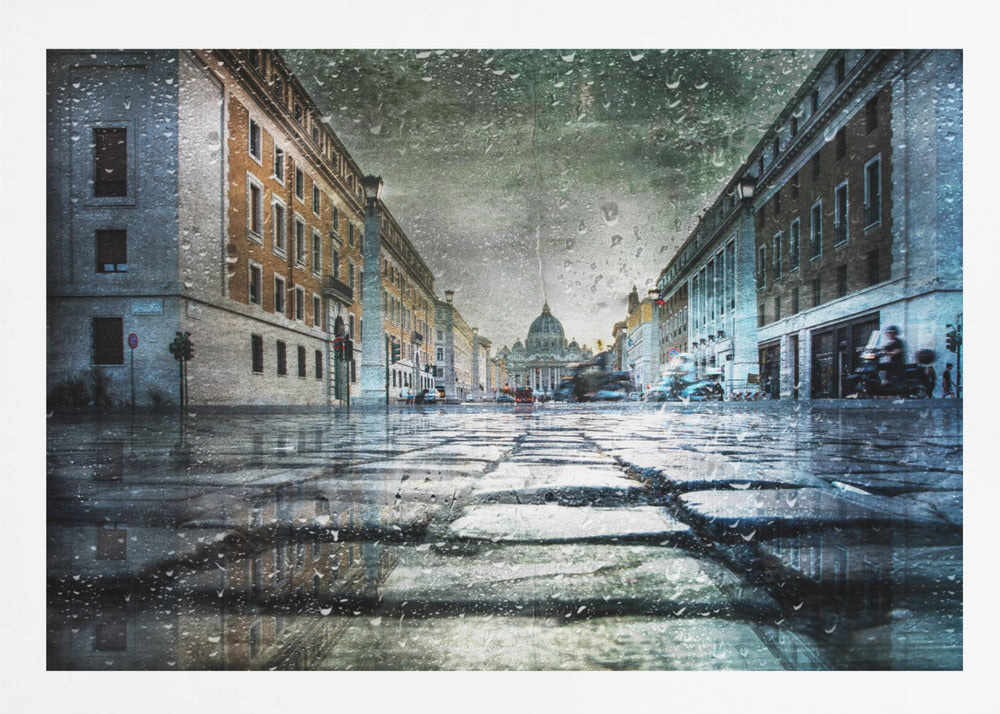 Via della Conciliazione after the rain - Poster / Art Print
