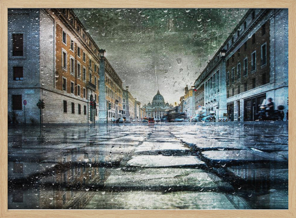 Via della Conciliazione after the rain - Poster / Art Print