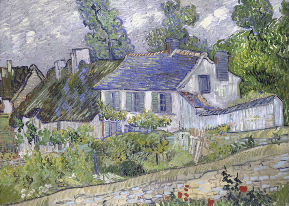 Vincent Van Gogh's Houses At Auvers (1890) Famous - Poster / Art Print