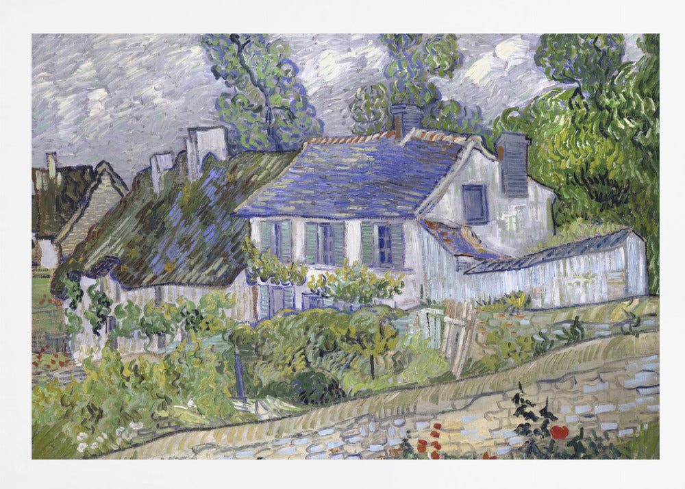 Vincent Van Gogh's Houses At Auvers (1890) Famous - Poster / Art Print