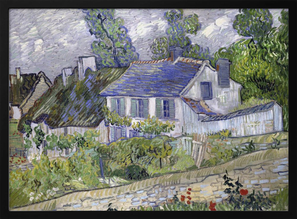Vincent Van Gogh's Houses At Auvers (1890) Famous - Poster / Art Print