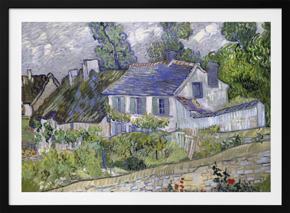 Vincent Van Gogh's Houses At Auvers (1890) Famous - Poster / Art Print