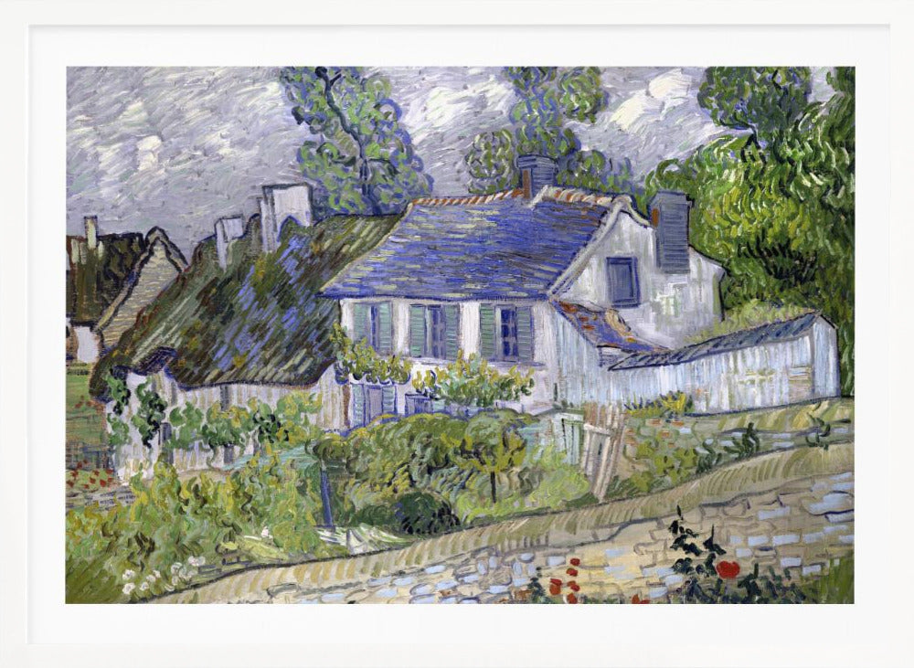 Vincent Van Gogh's Houses At Auvers (1890) Famous - Poster / Art Print