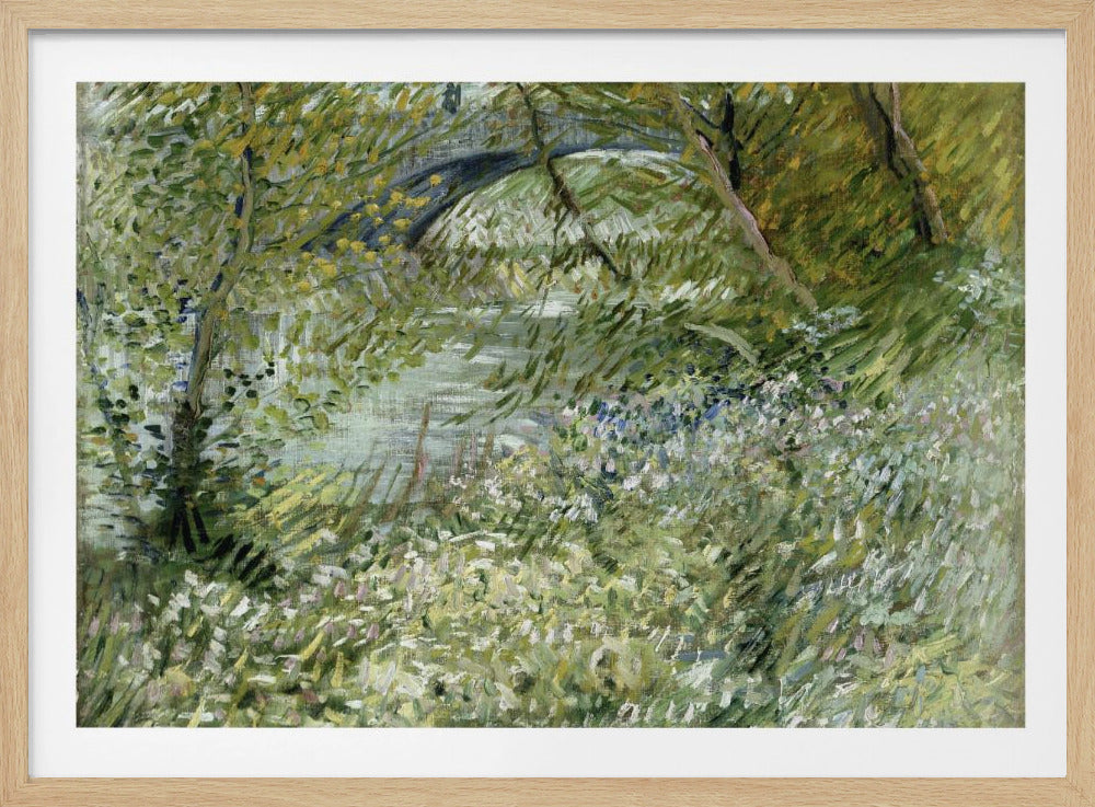 Vincent Van Gogh's River Bank In Springtime (1887) - Poster / Art Print
