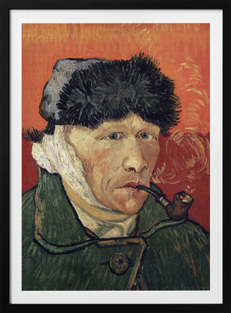 Vincent Van Gogh's Self Portrait With Bandaged Ear and Pipe (1889) - Poster / Art Print