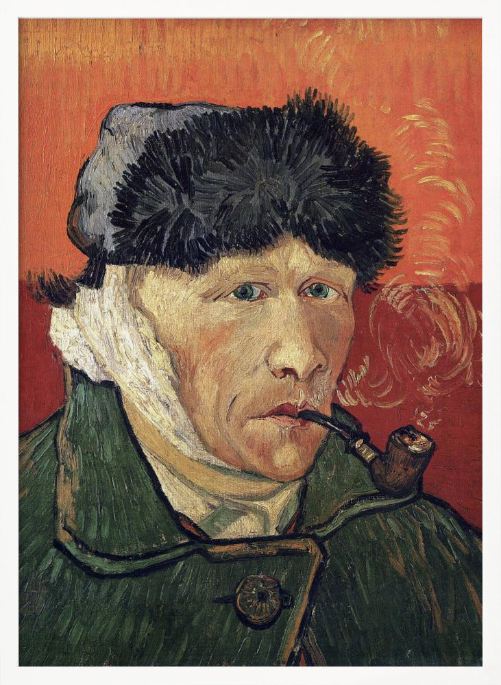 Vincent Van Gogh's Self Portrait With Bandaged Ear and Pipe (1889) - Poster / Art Print