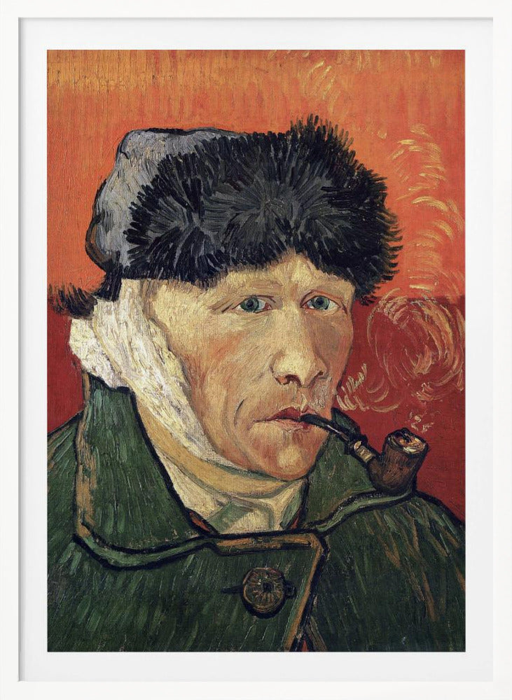 Vincent Van Gogh's Self Portrait With Bandaged Ear and Pipe (1889) - Poster / Art Print