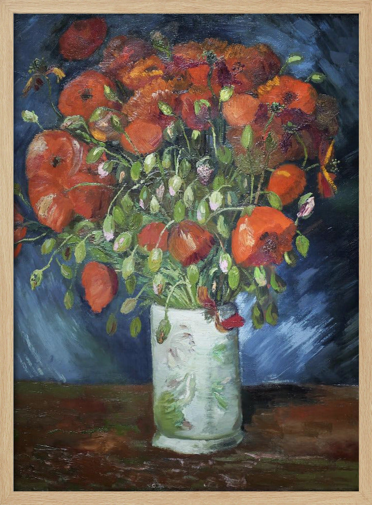Vincent Van Gogh's Vase With Poppies (1886) - Poster / Art Print