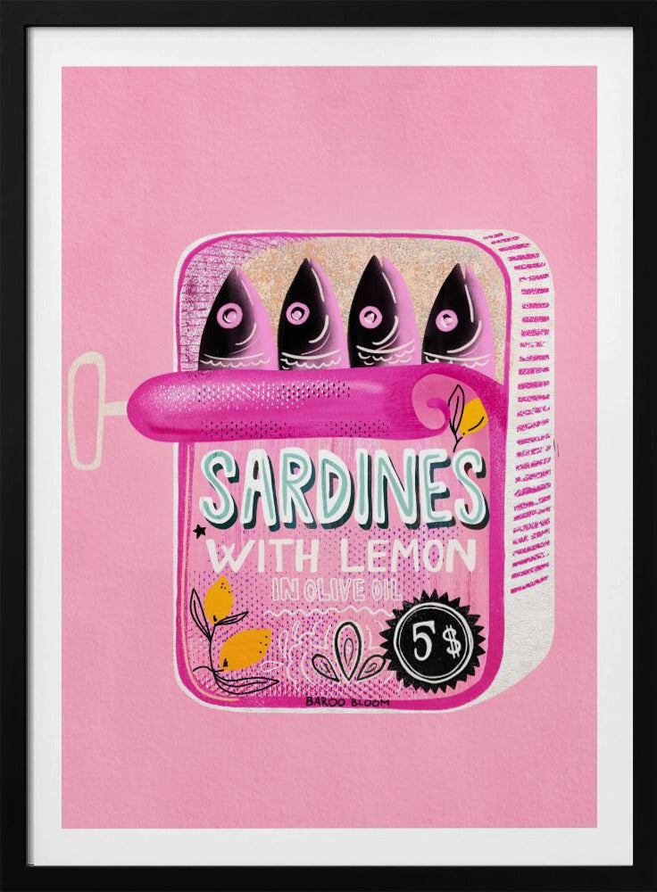 Sardines Tin Can Pink - Poster / Art Print