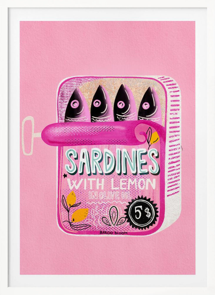 Sardines Tin Can Pink - Poster / Art Print