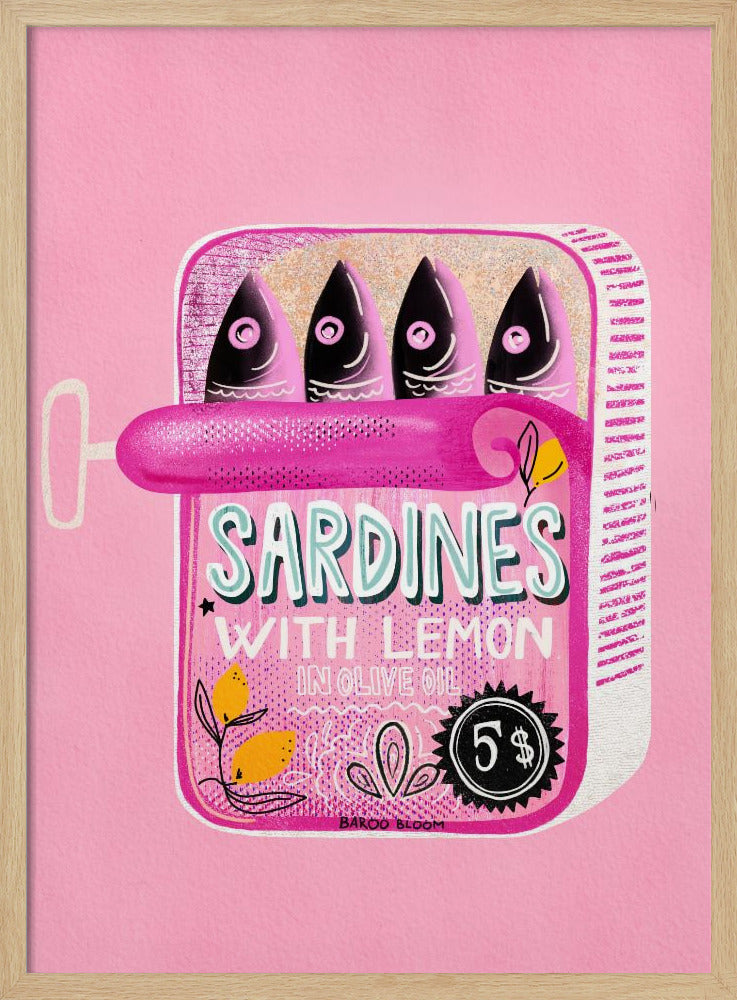 Sardines Tin Can Pink - Poster / Art Print