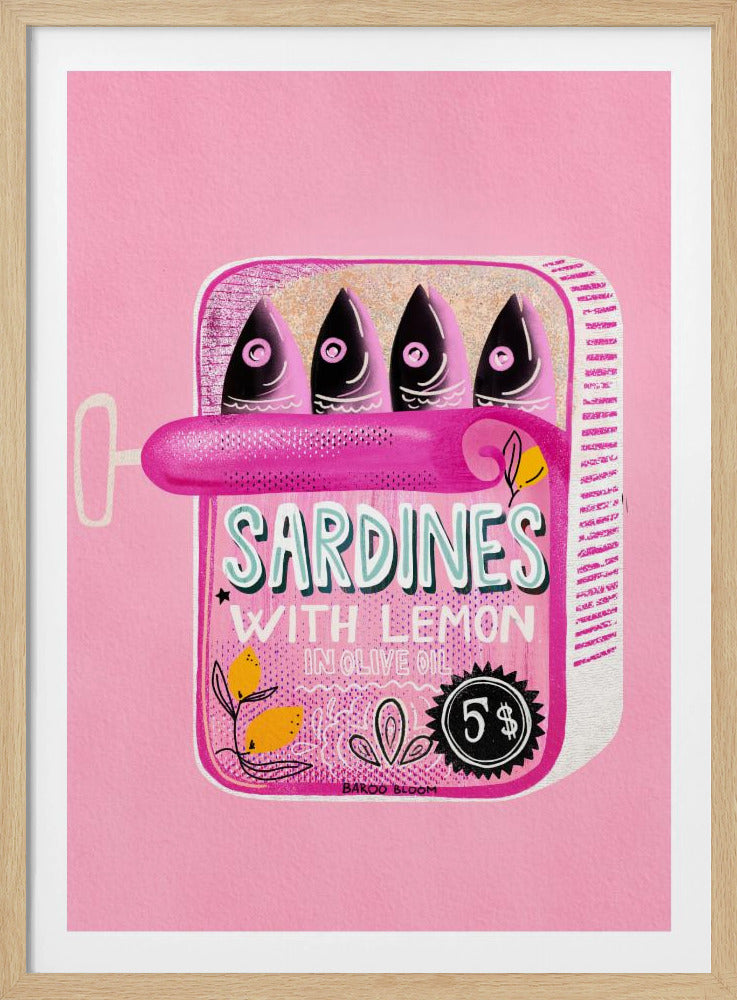 Sardines Tin Can Pink - Poster / Art Print