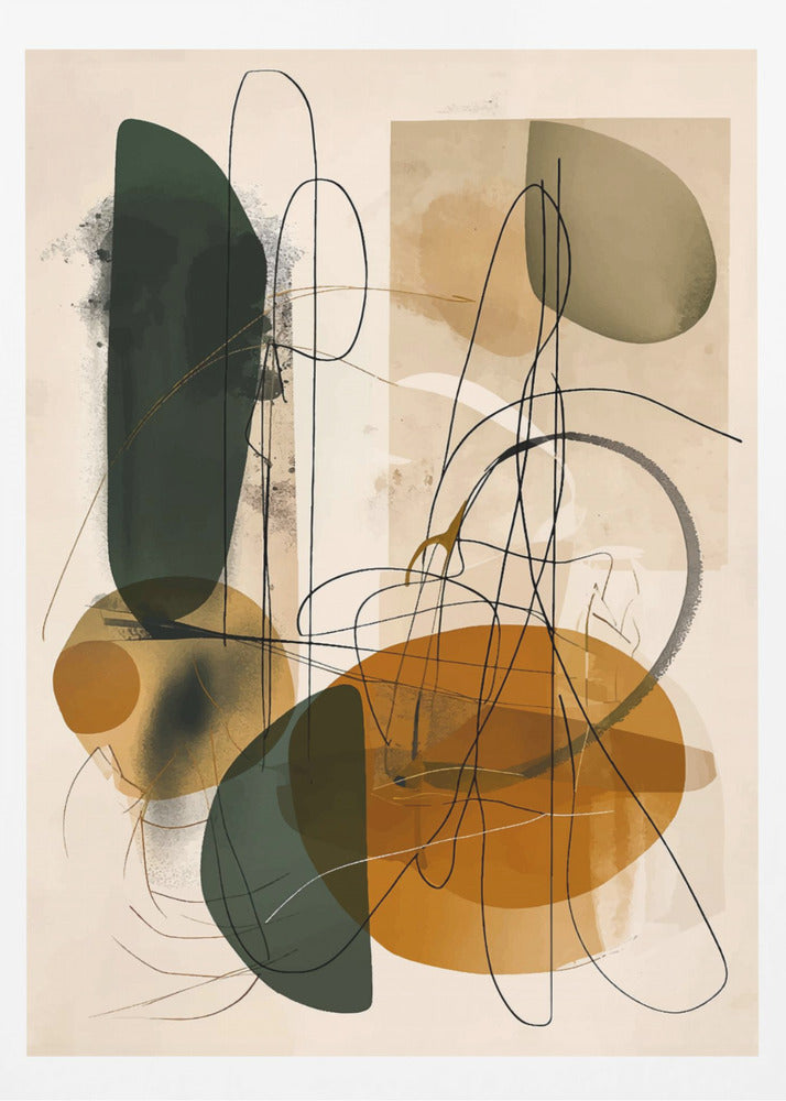 Abstract Beige No 1 - Poster / Art Print