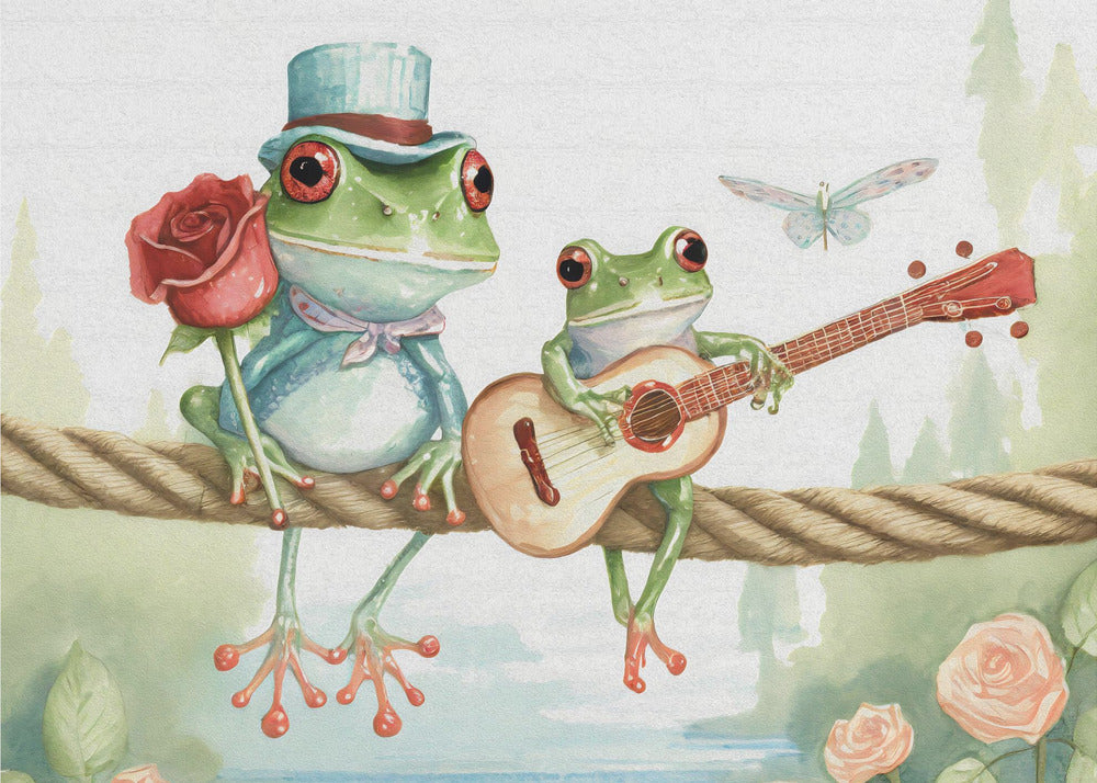 Frogs on a rope - Poster / Art Print