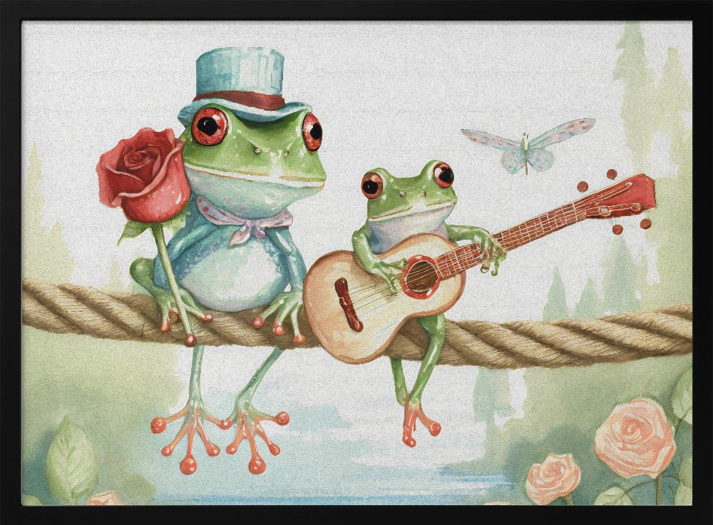 Frogs on a rope - Poster / Art Print
