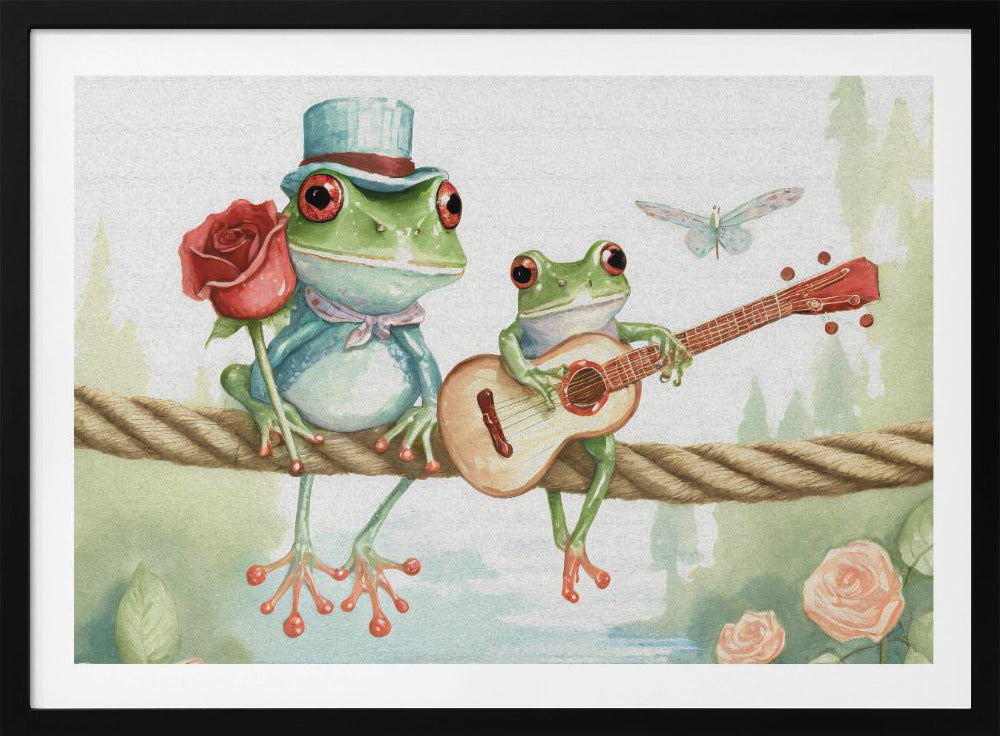 Frogs on a rope - Poster / Art Print