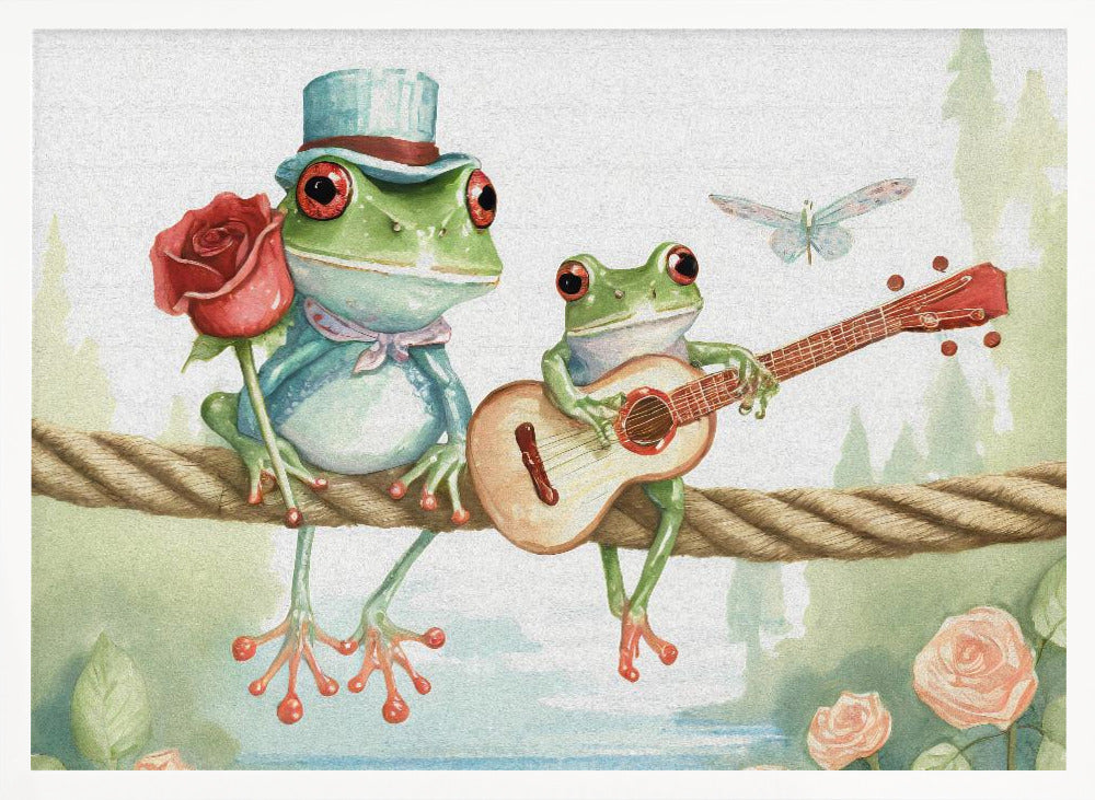 Frogs on a rope - Poster / Art Print