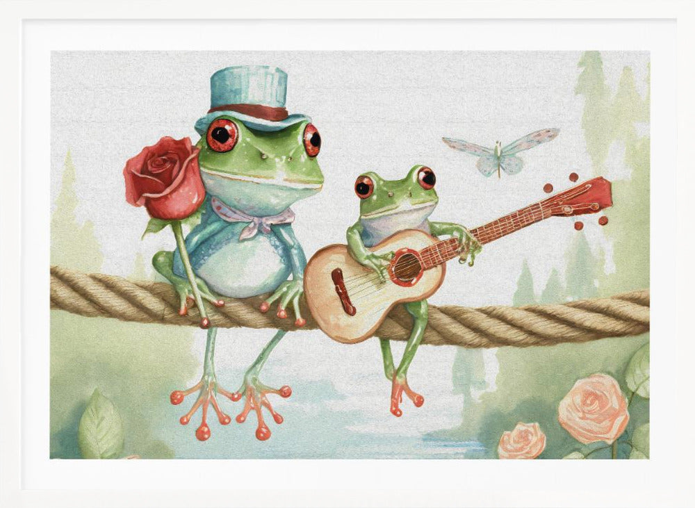 Frogs on a rope - Poster / Art Print