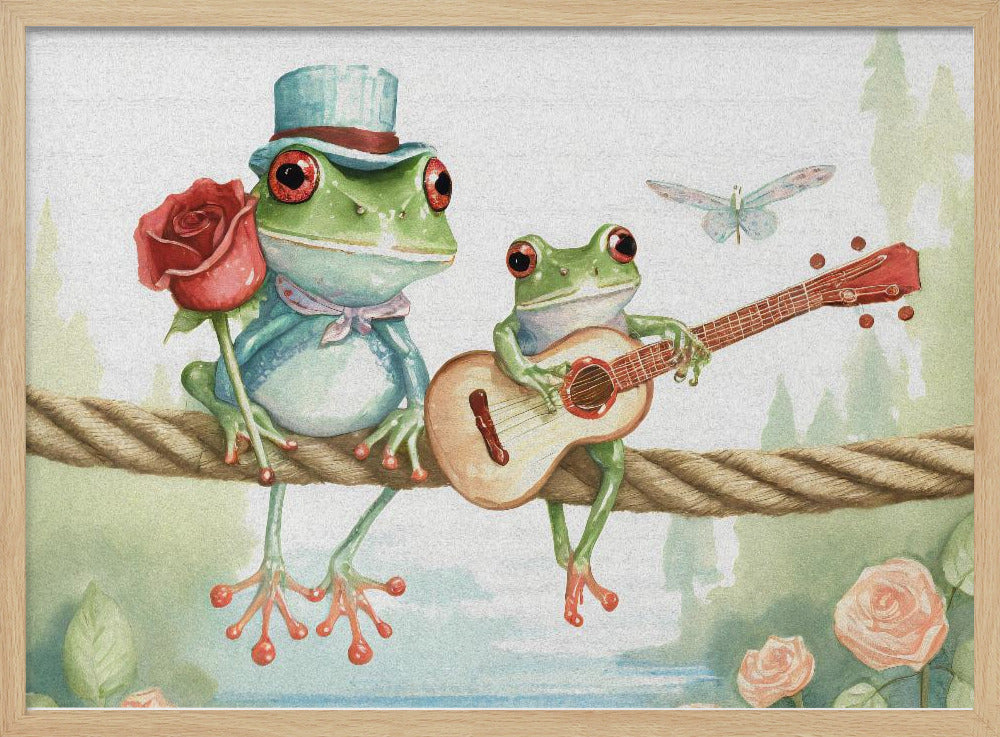 Frogs on a rope - Poster / Art Print