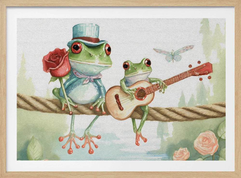 Frogs on a rope - Poster / Art Print