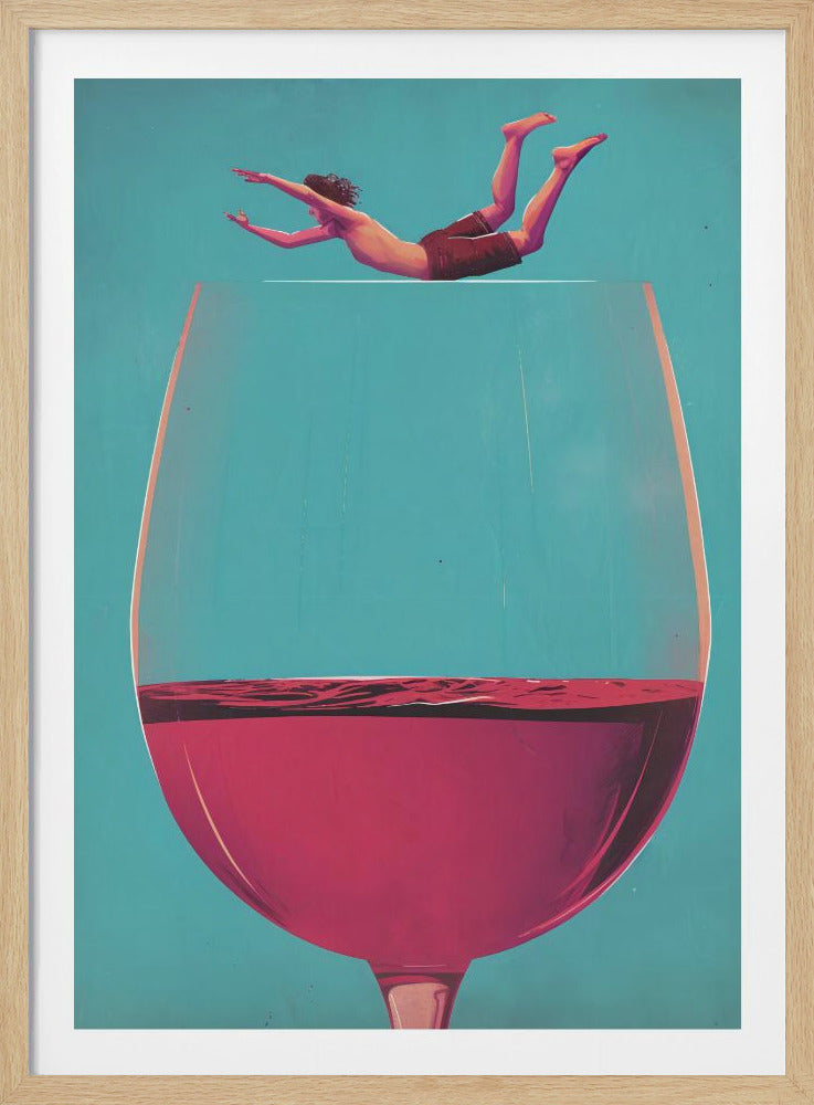 Wine Dive - Poster / Art Print