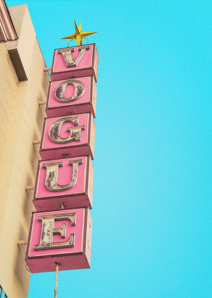 Vogue Theater Sign in Hollywood - Poster / Art Print