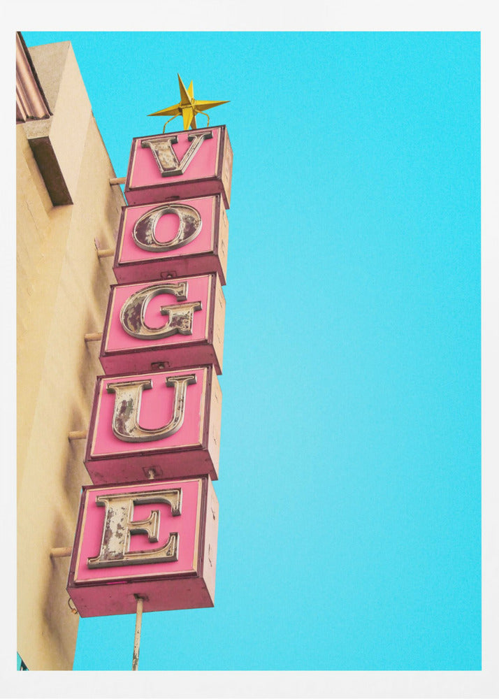 Vogue Theater Sign in Hollywood - Poster / Art Print