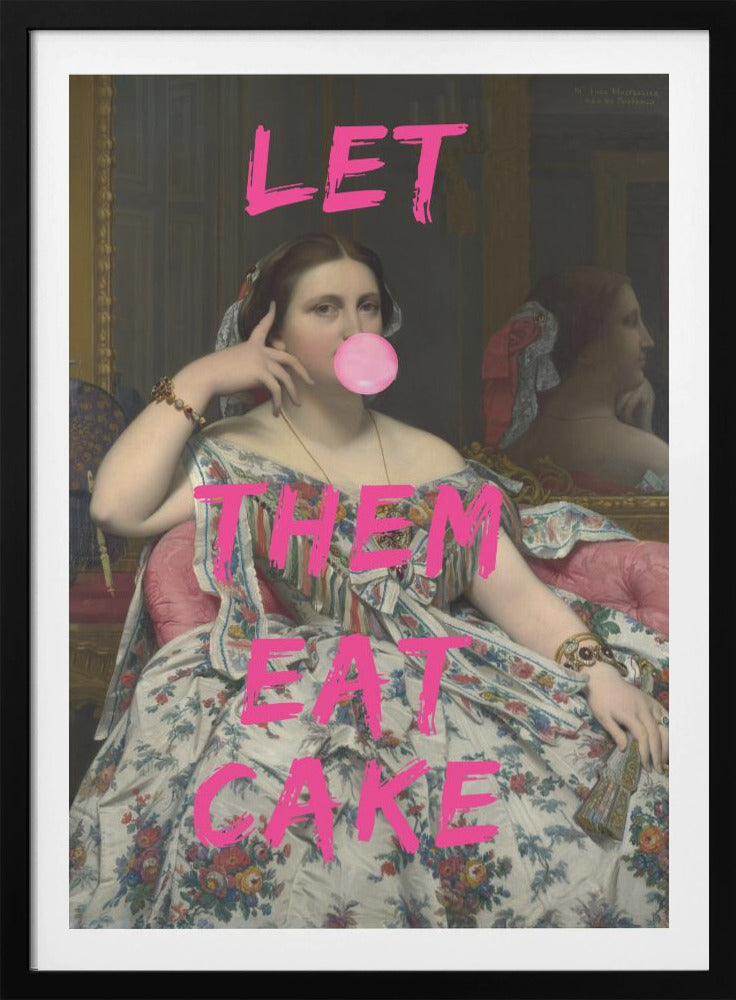 Let Them Eat Cake, Bubble Gum Vintage Portrait - Poster / Art Print