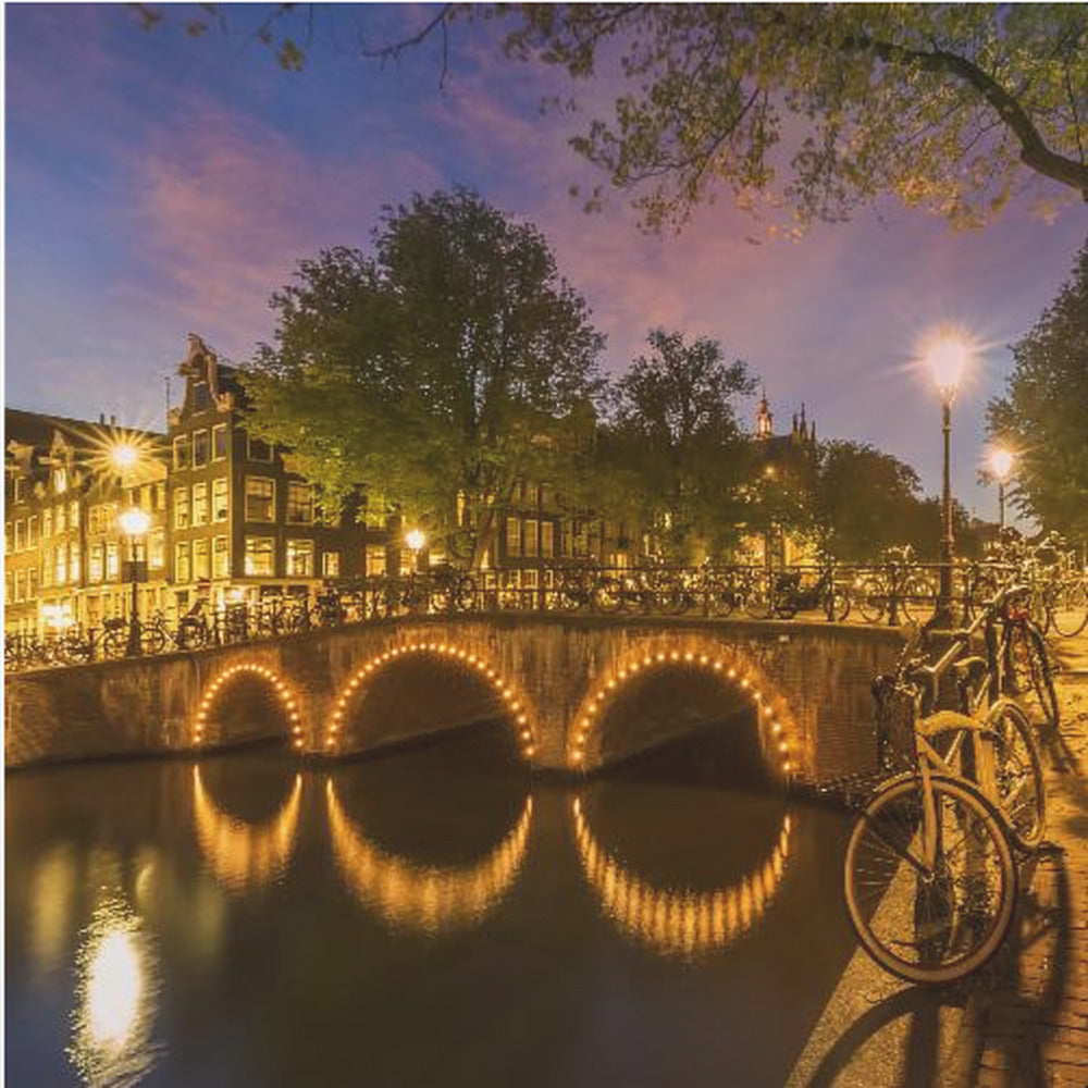 AMSTERDAM Idyllic nightscape from Keizersgracht - Poster / Art Print