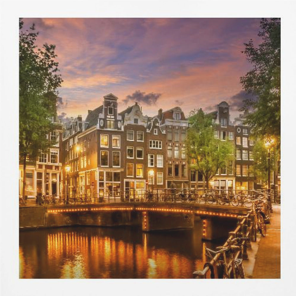 AMSTERDAM Idyllic impression from Singel - Poster / Art Print