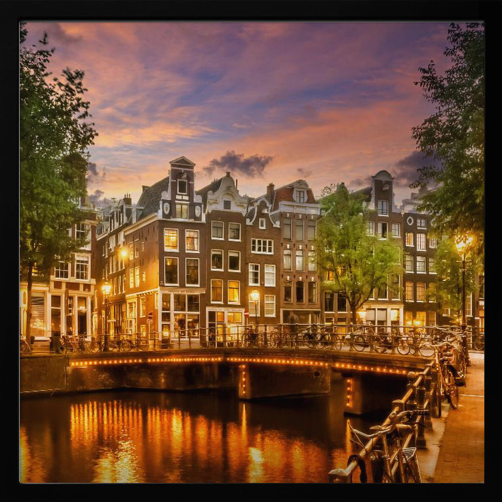 AMSTERDAM Idyllic impression from Singel - Poster / Art Print