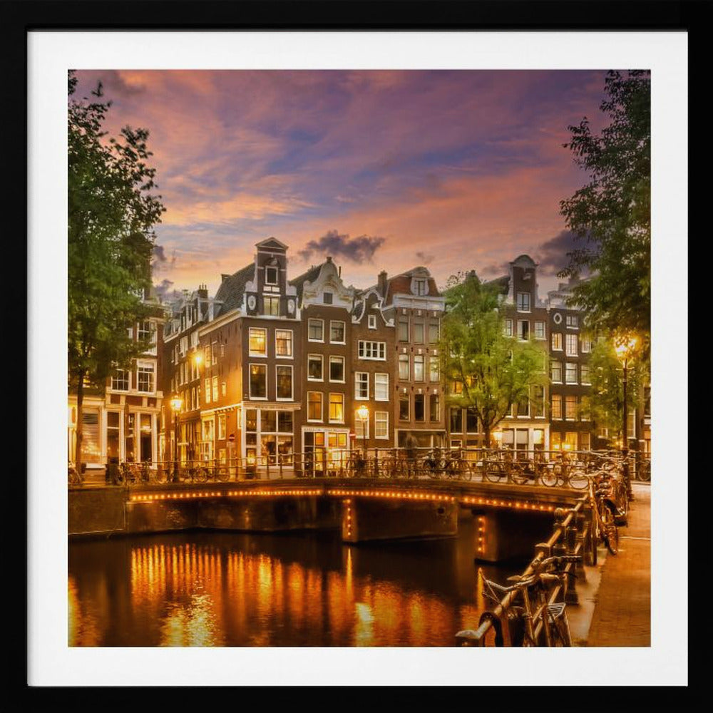 AMSTERDAM Idyllic impression from Singel - Poster / Art Print
