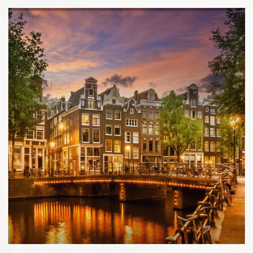 AMSTERDAM Idyllic impression from Singel - Poster / Art Print