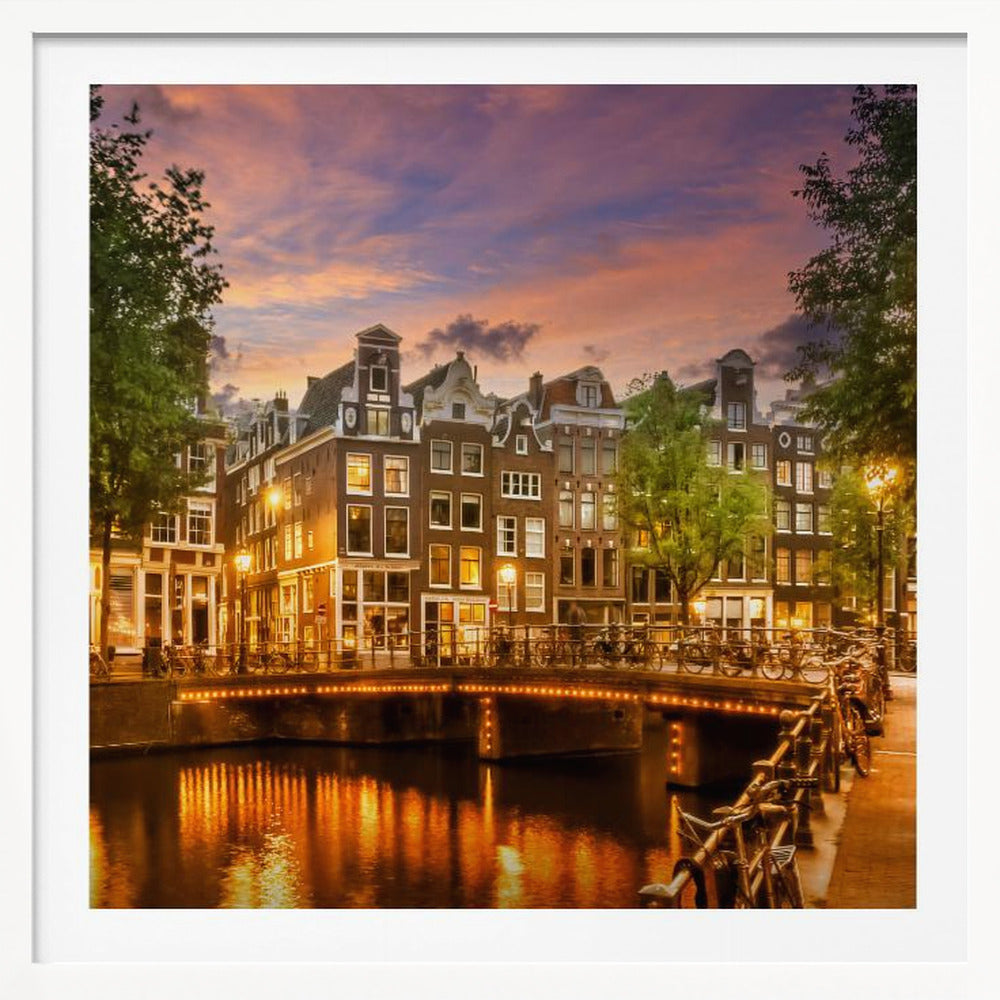 AMSTERDAM Idyllic impression from Singel - Poster / Art Print